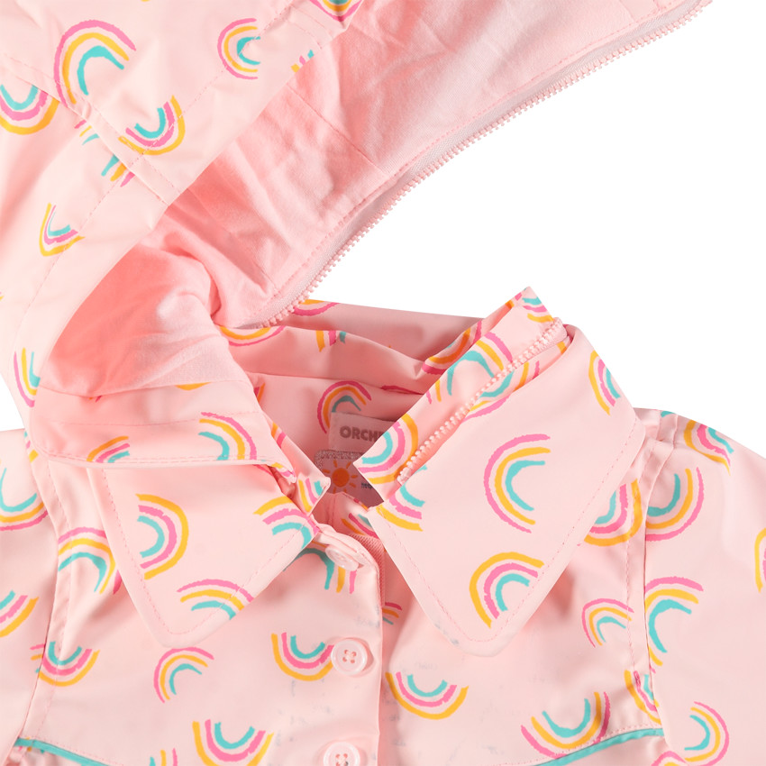 Παρκά από καουτσούκ με μοτίβο ουράνια τόξα σε όλη την επιφάνεια 