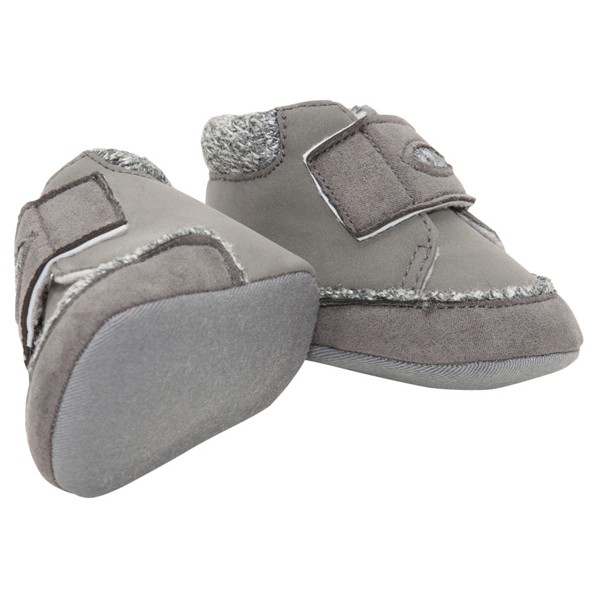 Μαλακά μποτάκια με αυτοκόλλητο velcro με συνθετική γούνα 