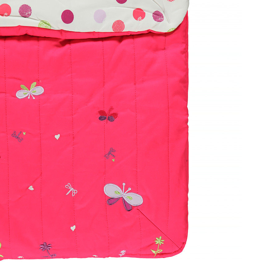 Nid d'ange en popeline doublé jersey patchs papillons et fleurs 