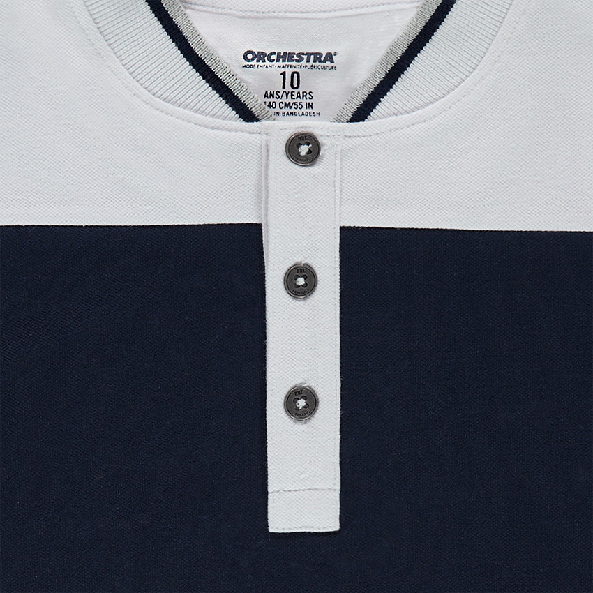 Παιδιά - Μακρυμάνικο πόλο από ζέρσεϊ με κολεγιακό γιακά 