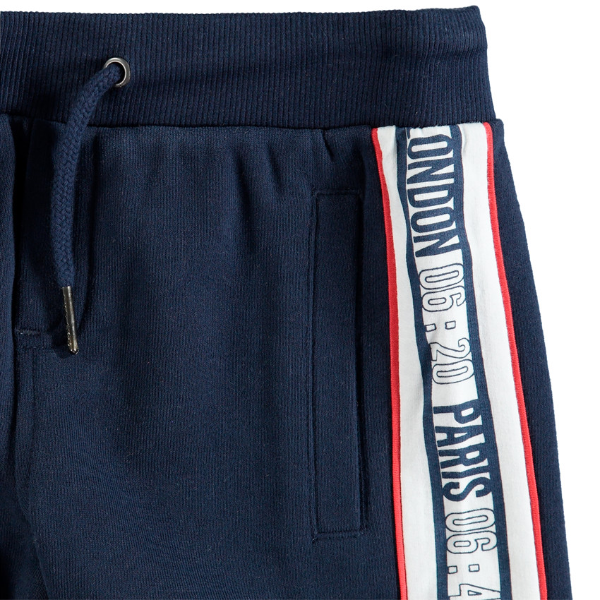 Παντελόνι φόρμας από φανέλα με εμπριμέ λωρίδα 