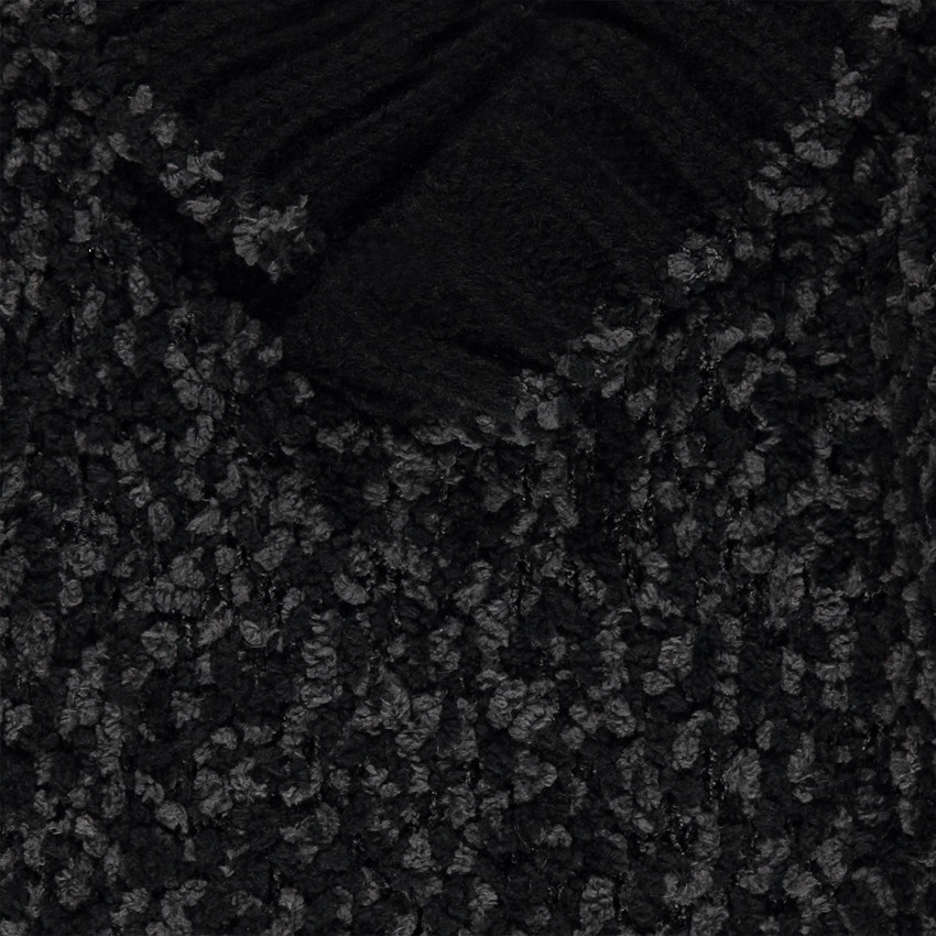 Φαντεζί πλεκτό πουλόβερ με γιακά σάλι 