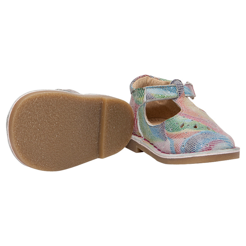 Δερμάτινα παπούτσια με μπαρέτα και βέλκρο 