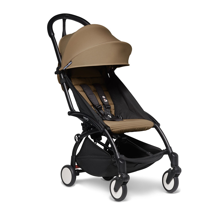 Poussette complète YOYO² nouveau pack 0+ et 6+ châssis noir - Toffee 