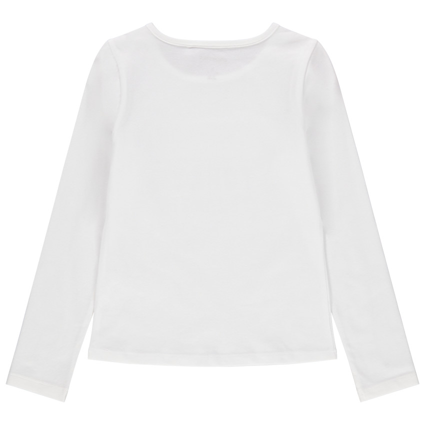 T-shirt manches longues avec motif printé et sequins magiques 