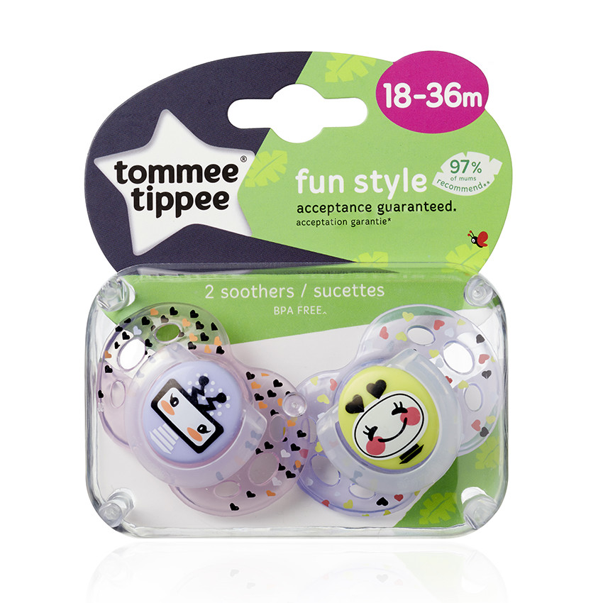 Πιπίλες σιλικόνης FUN 18-36 μηνών για κορίτσι 