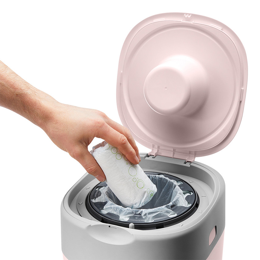 Κάδος απόρριψης πάνας Twist & Click Ροζ 