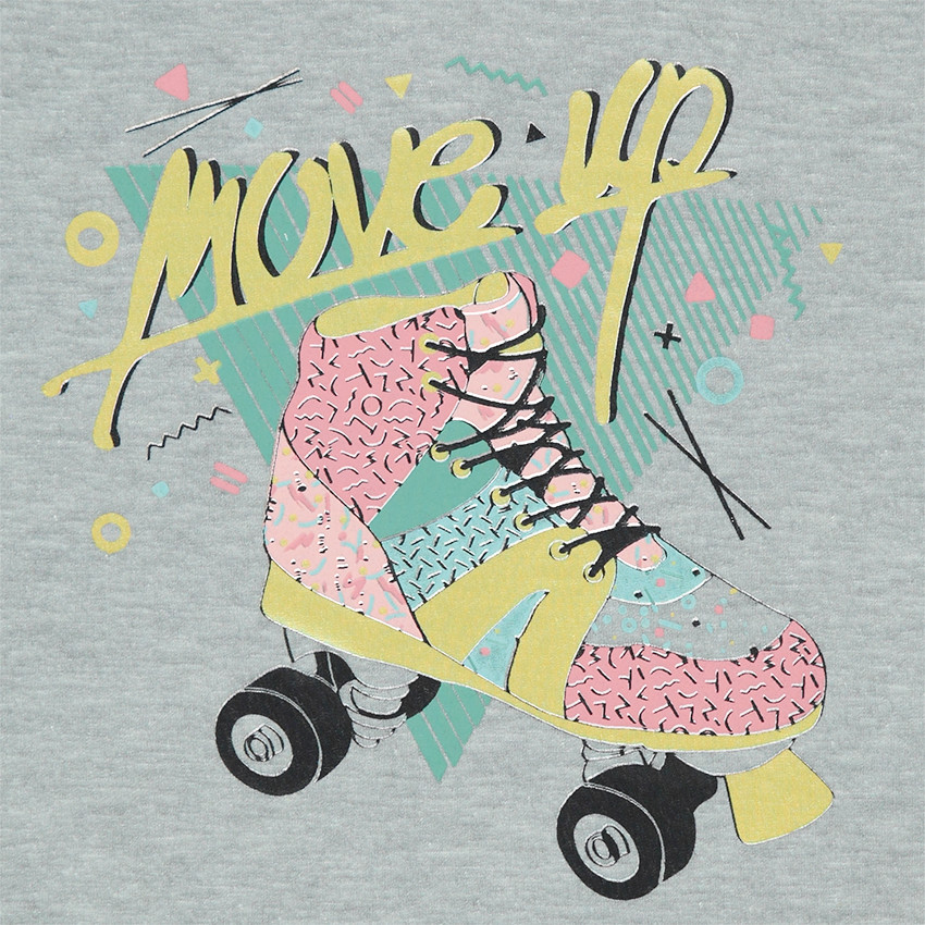 Μακρυμάνικη μπλούζα από ζέρσεϊ με τυπωμένο πατίνι 