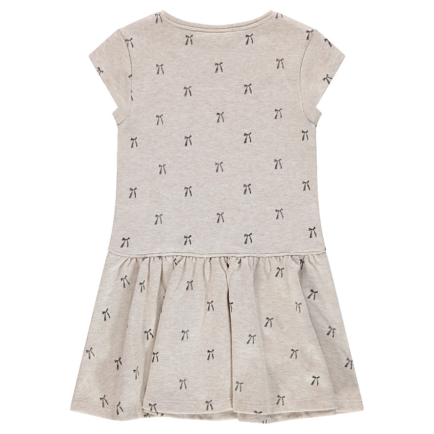 Φόρεμα φανελένιο με σχέδιο με φιόγκους με στάμπα τη Μίνι 