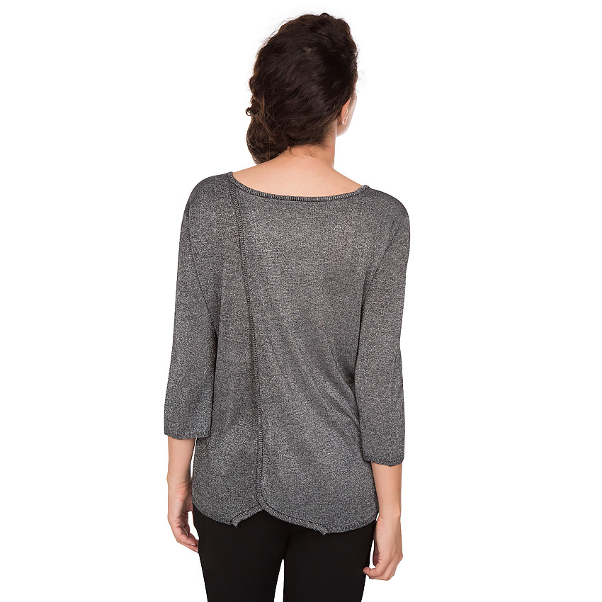 Πλεκτό εγκυμοσύνης από lurex με κρουαζέ πλάτη 