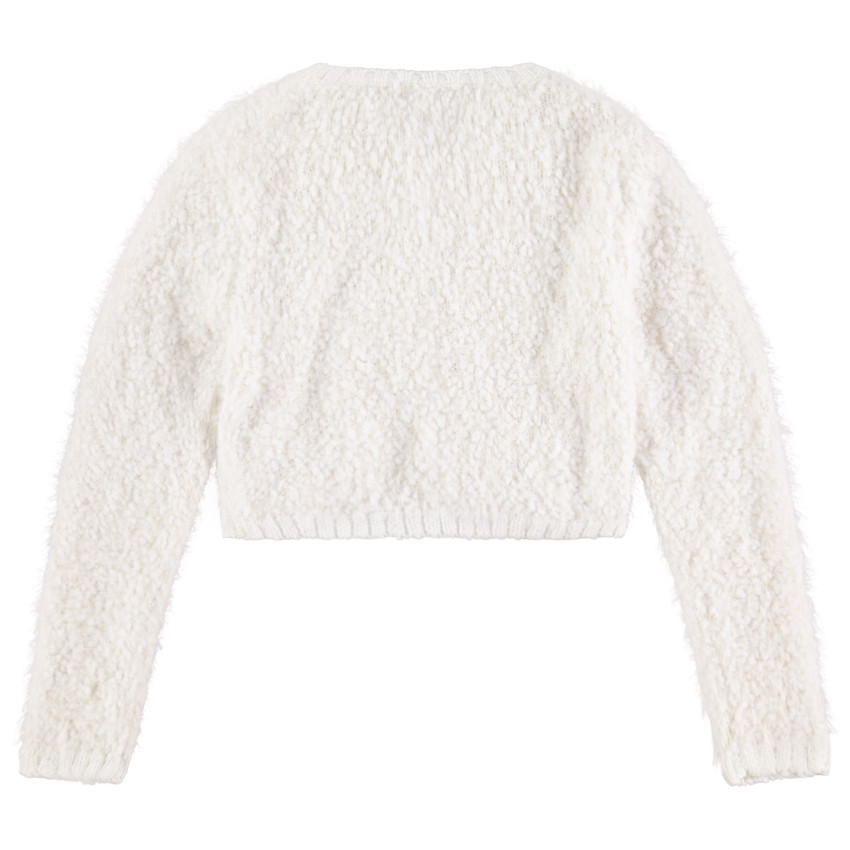 Παιδικά - Ζακέτα σε πλέξη ποπ-κορν με κουμπιά 