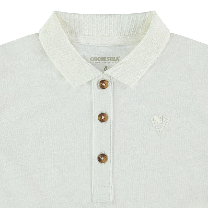 Παιδικά - Μακρυμάνικο πόλο από ζέρσεϊ slub ύφασμα με τυπωμένο λογότυπο 