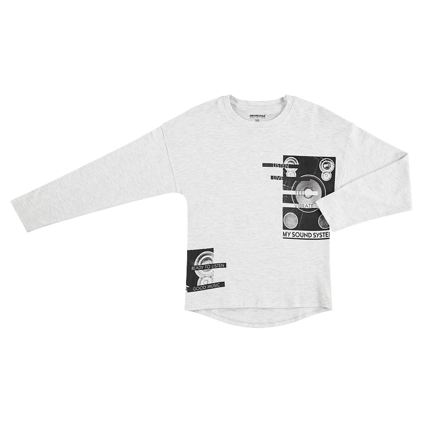 Παιδικά - Μακρυμάνικη μπλούζα με τυπωμένο μουσικό θέμα 