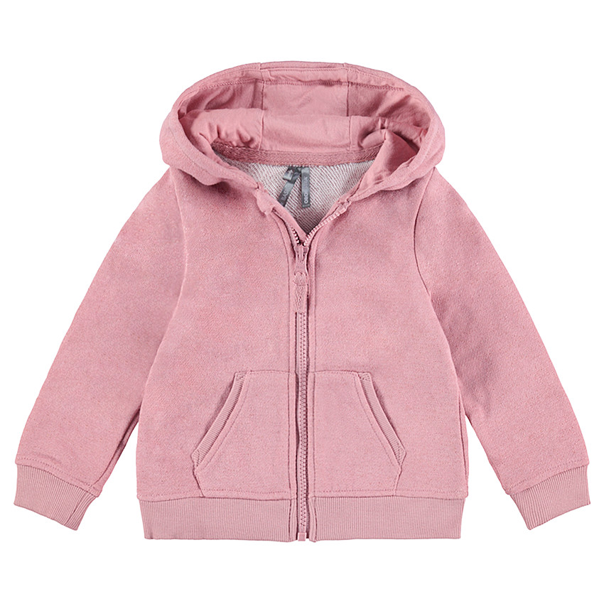 Παιδικά - Ζακέτα με κουκούλα από γκρι μελανζέ φανέλα 