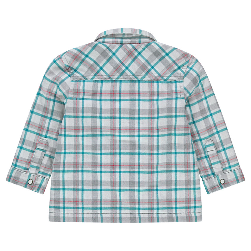 Φανελένιο καρό πουκάμισο με επένδυση από sherpa και φαντεζί τσέπη 