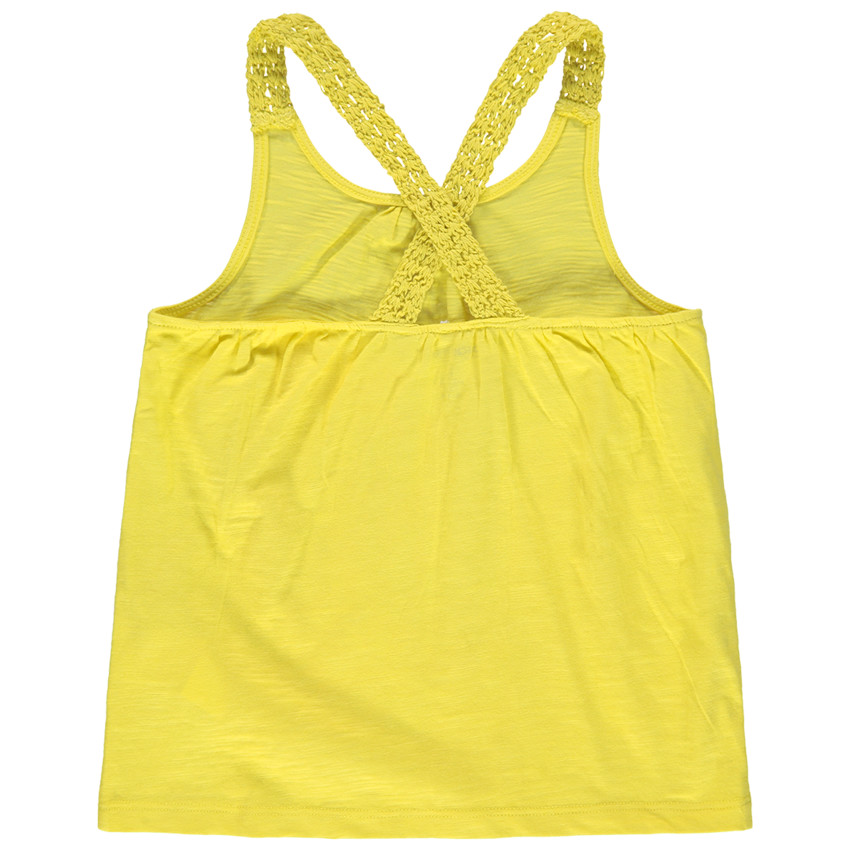 Αμάνικη μπλούζα με στάμπα τουκάν και φαντεζί τιράντες 