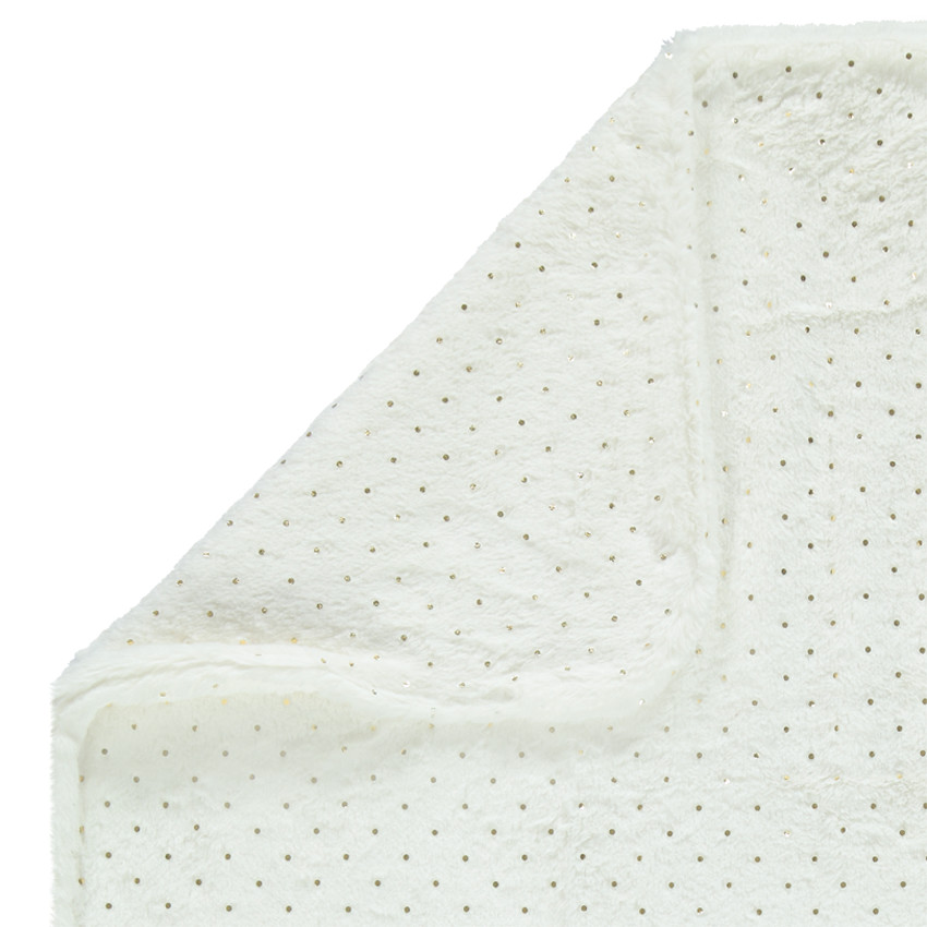 Πουά κουβερτούλα από συνθετική γούνα sherpa  