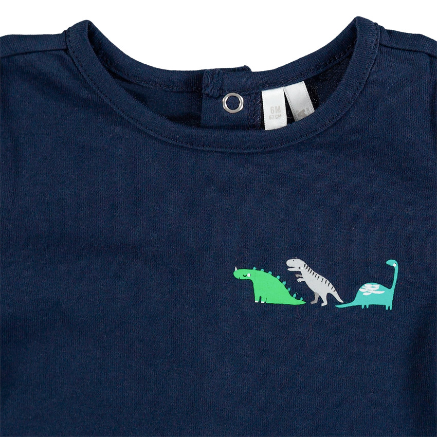 Σύνολο σαλοπέτα από φανέλα και μπλούζα με στάμπα δεινόσαυρο  