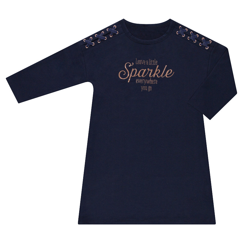 Παιδικά - Μακρυμάνικο φόρεμα με δέσιμο με κορδόνια 