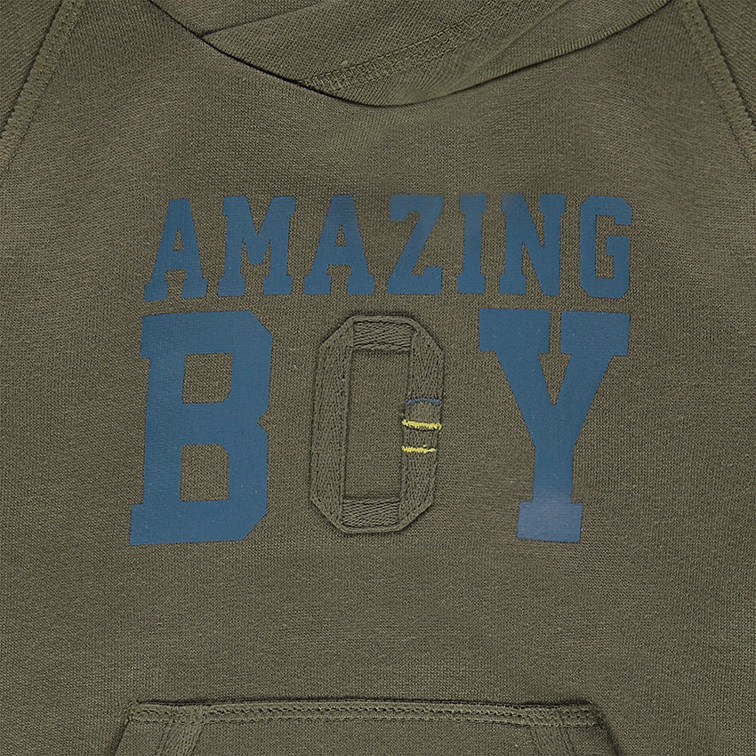 Φανελένιο φούτερ 2 σε 1 με κουκούλα  