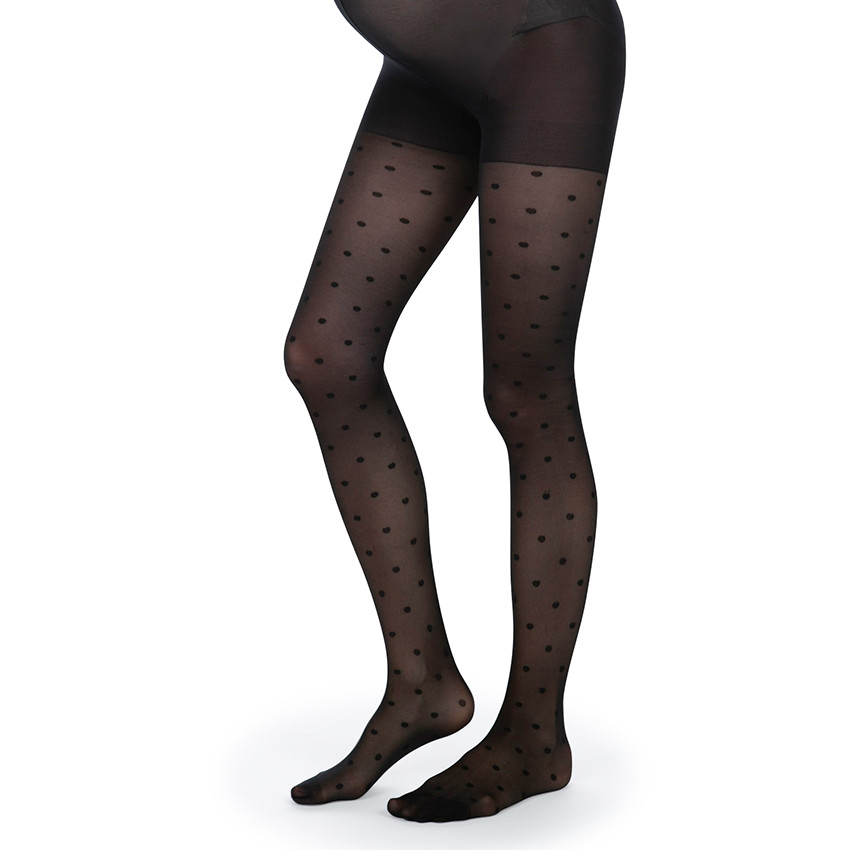 Λεπτό καλσόν εγκυμοσύνης με πουά 