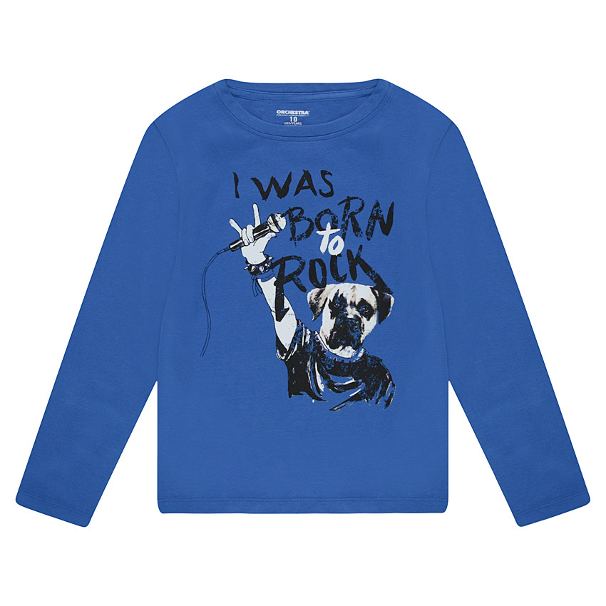 Παιδικά - Μακρυμάνικη μπλούζα από ζέρσεϊ με διακοσμητική στάμπα 