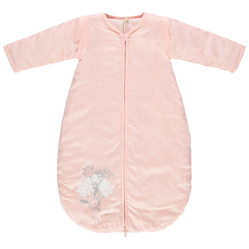 Υπνόσακος με μακριά αφαιρούμενα μανίκια και στάμπα λαγό 