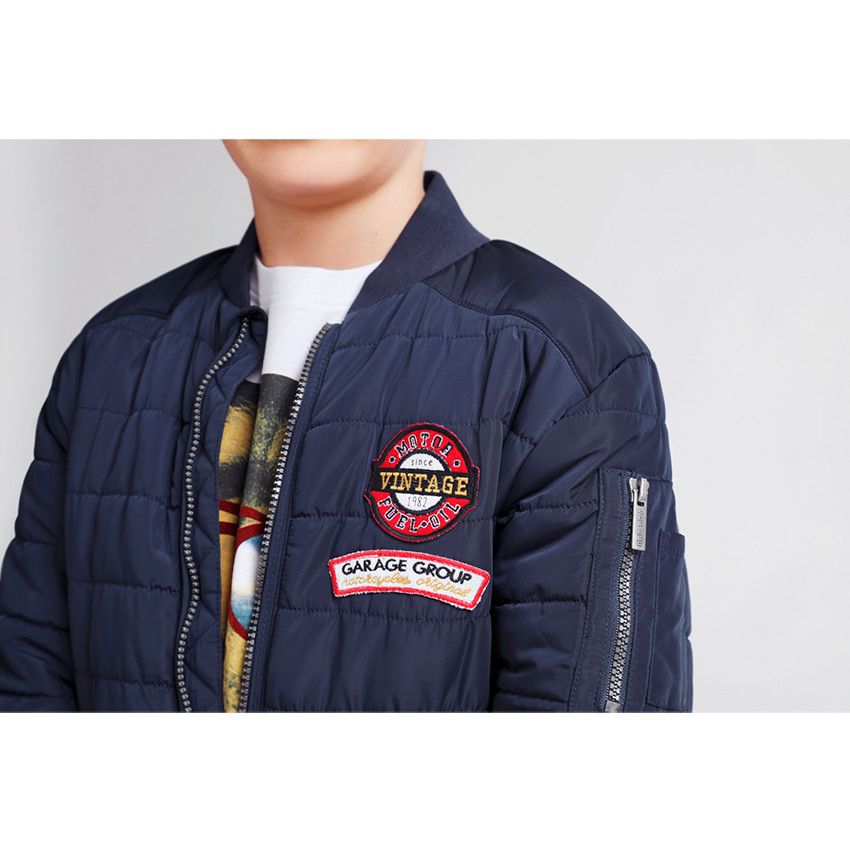 Παιδικά - Τζάκετ καπιτονέ με τσέπες με φερμουάρ 