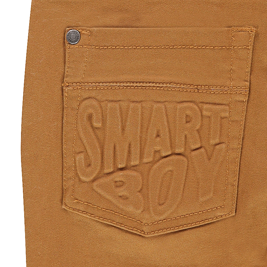 Παιδικά - Παντελόνι με τσαλακωμένη όψη και τσέπη με ανάγλυφα γράμματα 