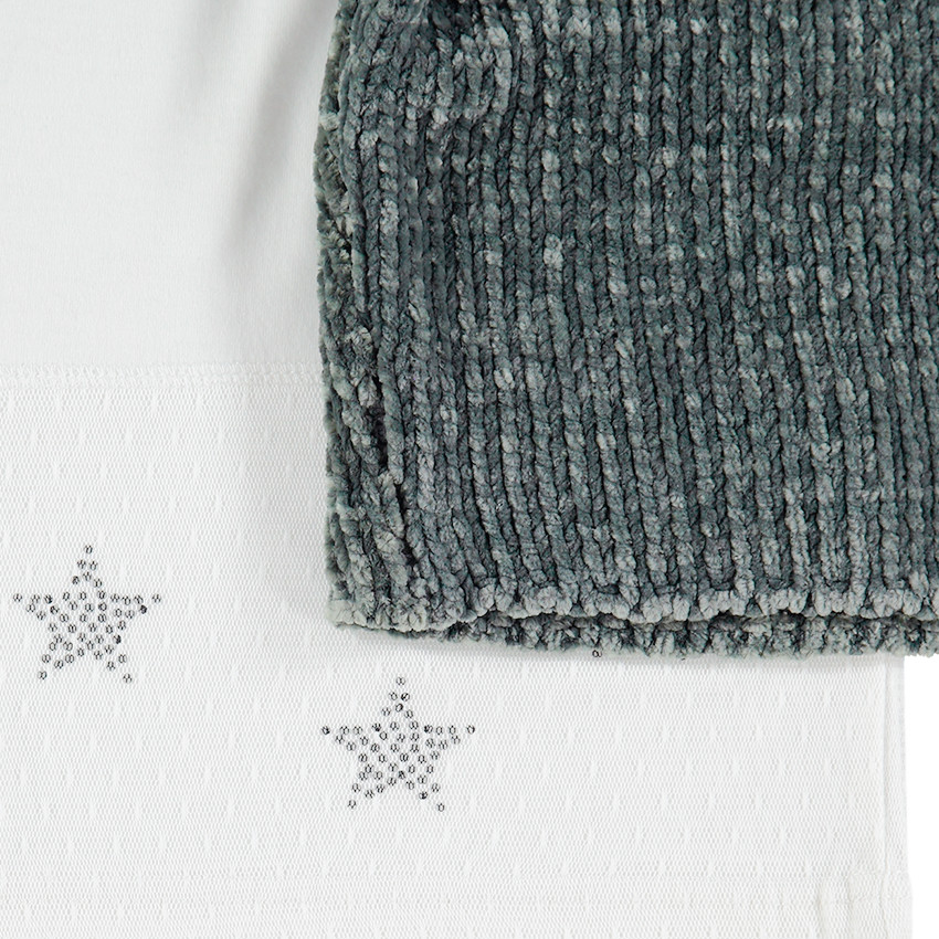 Παιδικά - Σενίλ πλεκτό 2 σε 1 με αφαιρούμενη μπλούζα 