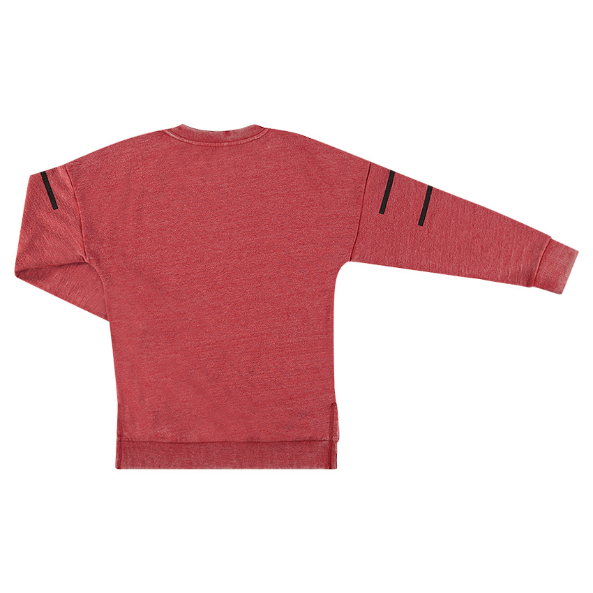 Παιδικά - Φούτερ από φανέλα νηματοβαφή με φερμουάρ και τυπωμένο κείμενο 