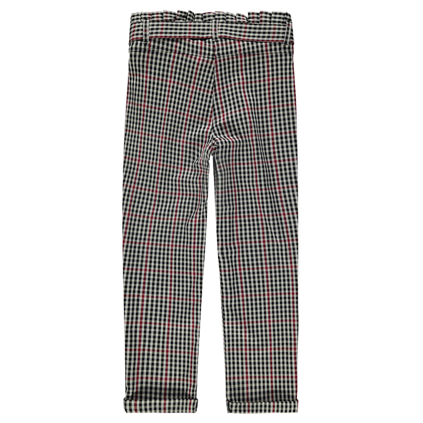 Παιδικά - Παντελόνι με μικρά καρό και ζώνη που δένει 