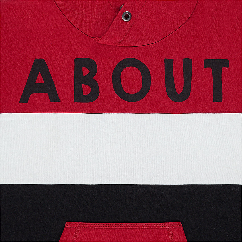 Παιδικά - Τρίχρωμο φούτερ από φανέλα με τυπωμένες φράσεις 