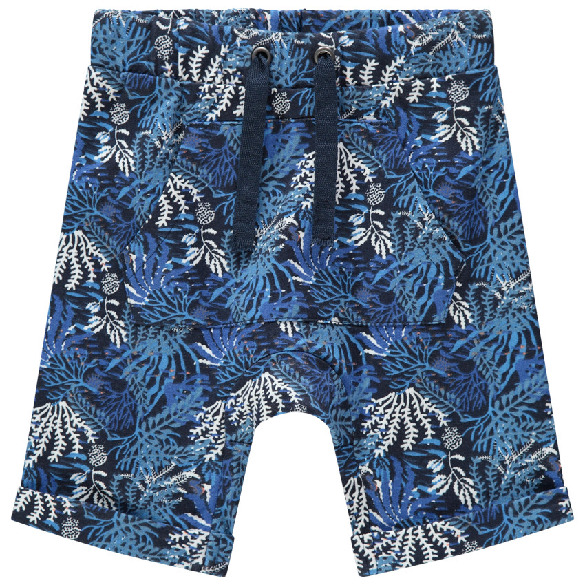 Βαμβακερή εμπριμέ βερμούδα με χαβανέζικο μοτίβο 