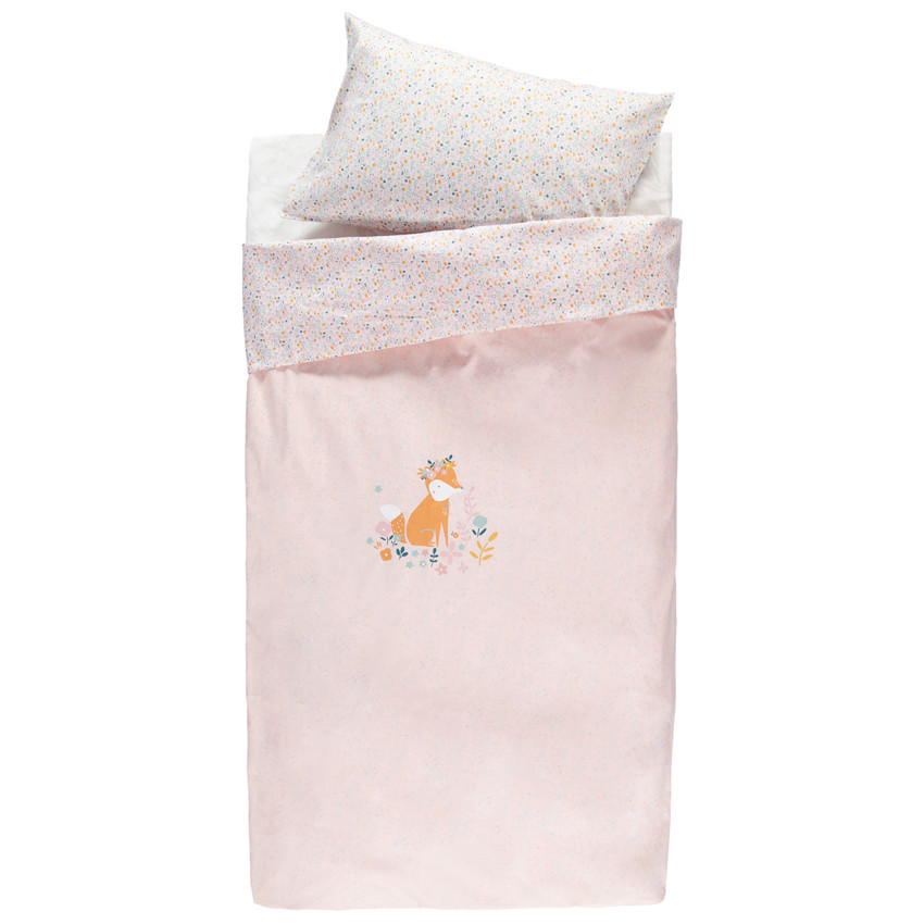 Σετ με παπλωματοθήκη και μαξιλαροθήκη και στάμπα αλεπού 