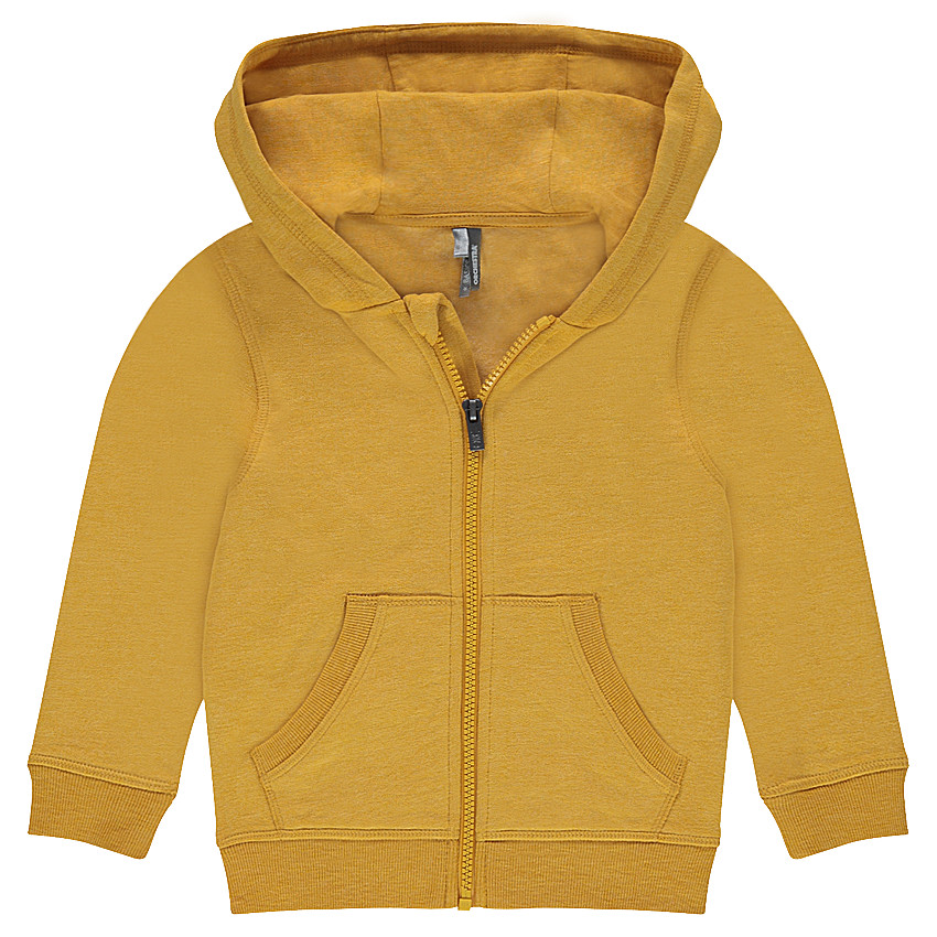 Παιδικά - Φανελένια ζακέτα με κουκούλα και φερμουάρ 