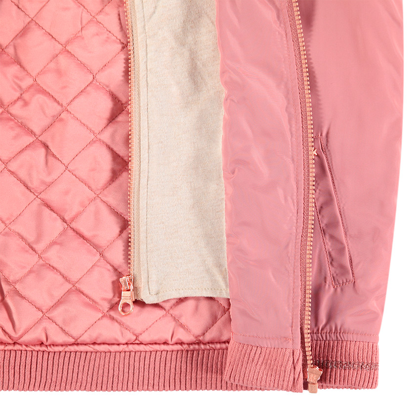 Παιδικά - Τζάκετ 2 σε 1 με τσέπη με φερμουάρ και απλικέ σήματα 