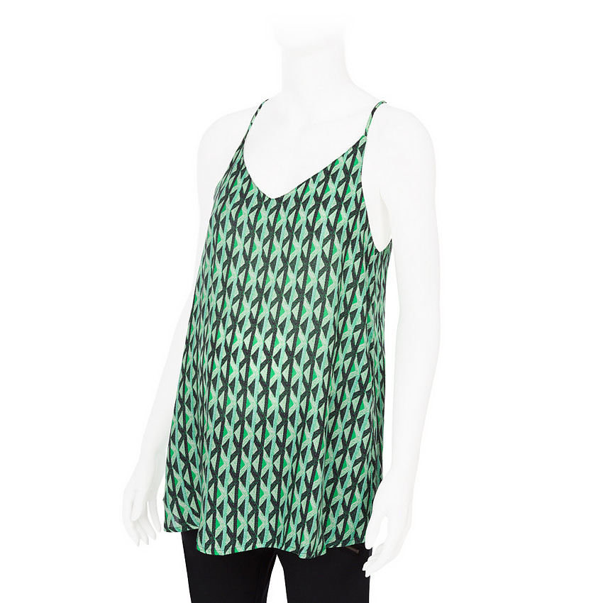 Τοπ εγκυμοσύνης με λεπτές τιράντες και γεωμετρικό μοτίβο 