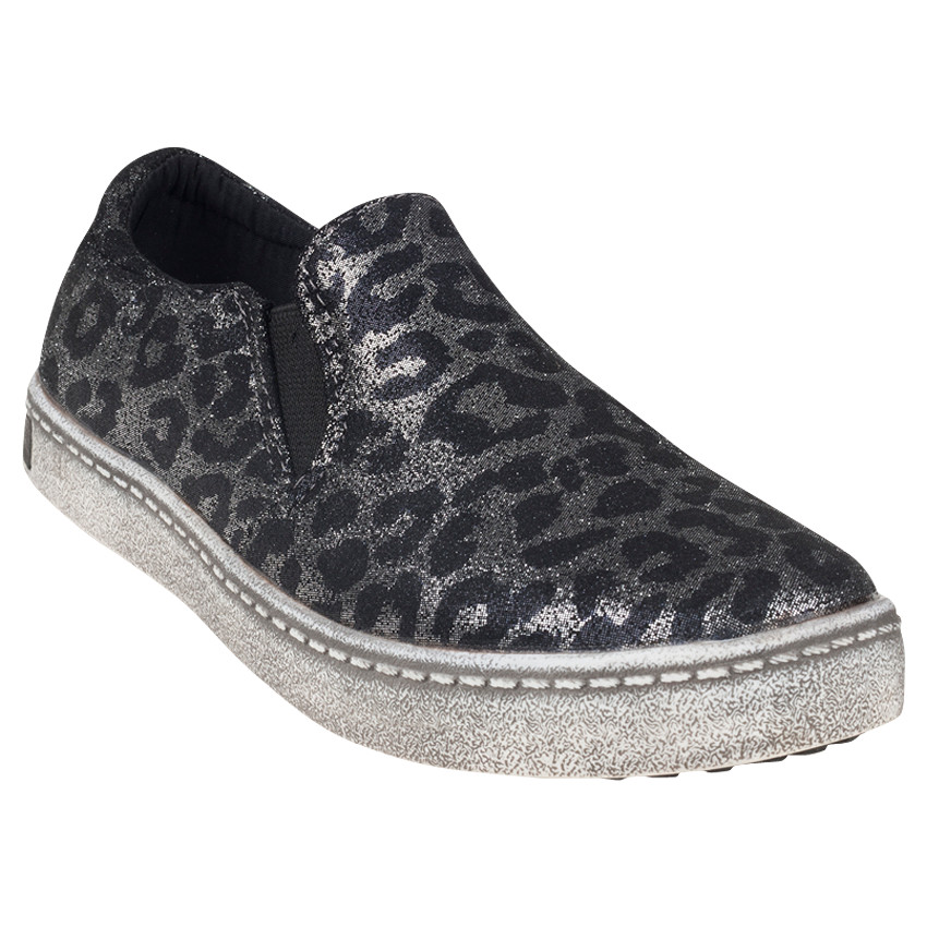 Baskets basses imprimées léopard effet pailleté du 24 au 27 