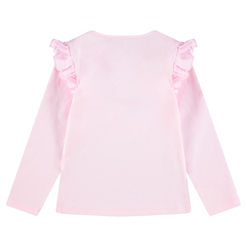 Μακρυμάνικη μπλούζα ζέρσεϊ με λουλούδι από ιριδίζουσες πούλιες 