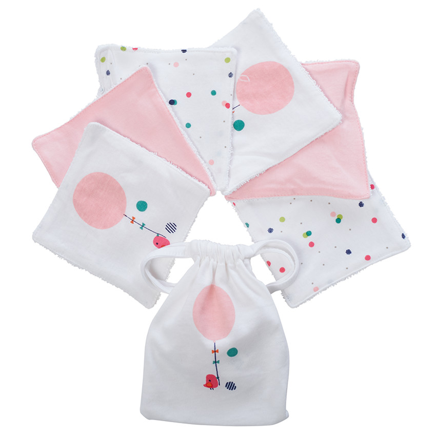 Set de 6 lingettes lavables 