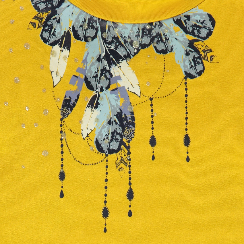 Μπλούζα ζιβάγκο με διακοσμητικό σχέδιο με φτερά 