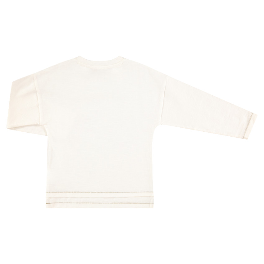 Μακρυμάνικη μπλούζα ζέρσεϊ με τυπωμένη λεοπάρδαλη και γράμματα  