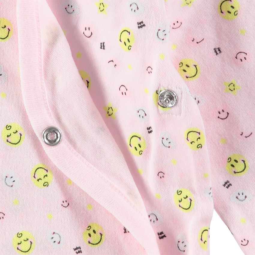 Σετ 2 μακρυμάνικα κορμάκια από βιολογικό βαμβάκι με μοτίβα ©Smiley 