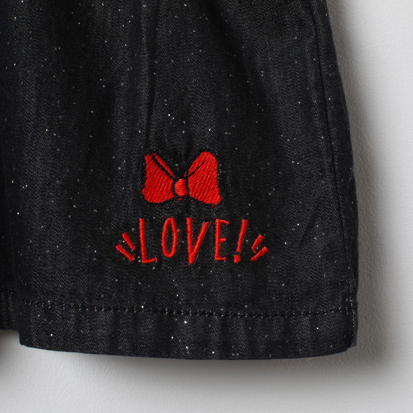 Robe tablier en chambray print Mickey et Minnie Disney 