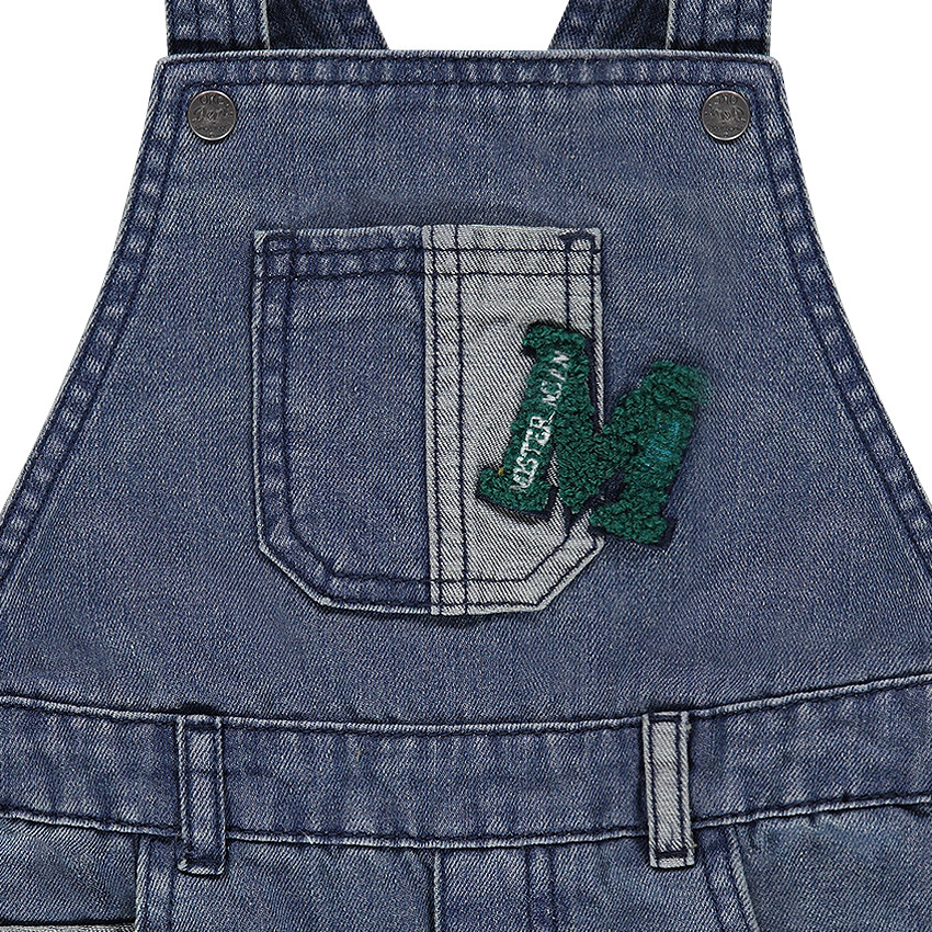 Σαλοπέτα φανελένιο σε τζιν ύφανση με γράμμα και μπαλώματα με hot dog 