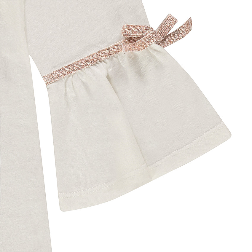 Παιδικά - Μπλύζα με βολάν στα μανίκια και πεταλούδα από πούλιες 