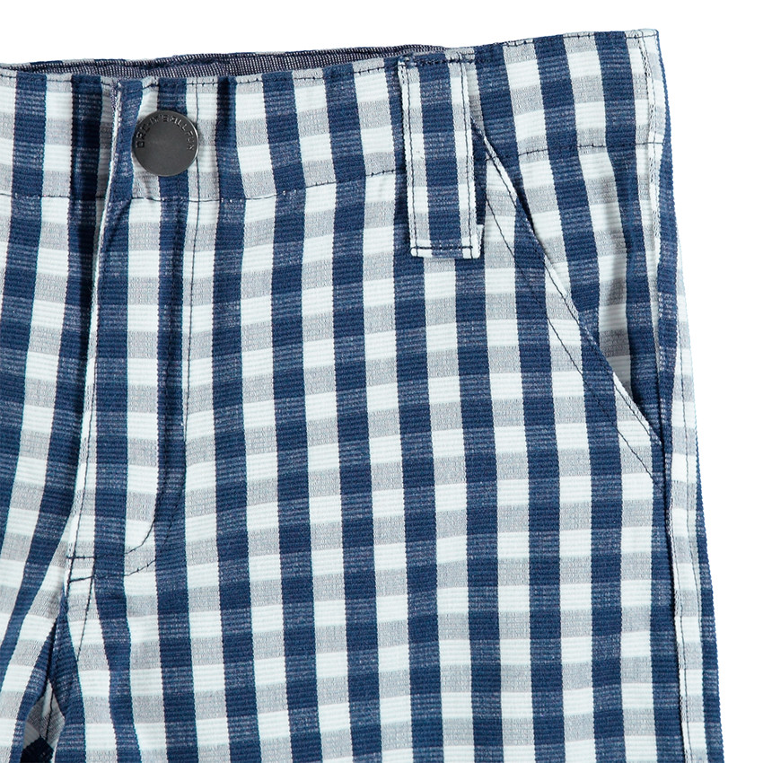 Βαμβακερή βερμούδα με μικρά καρό 