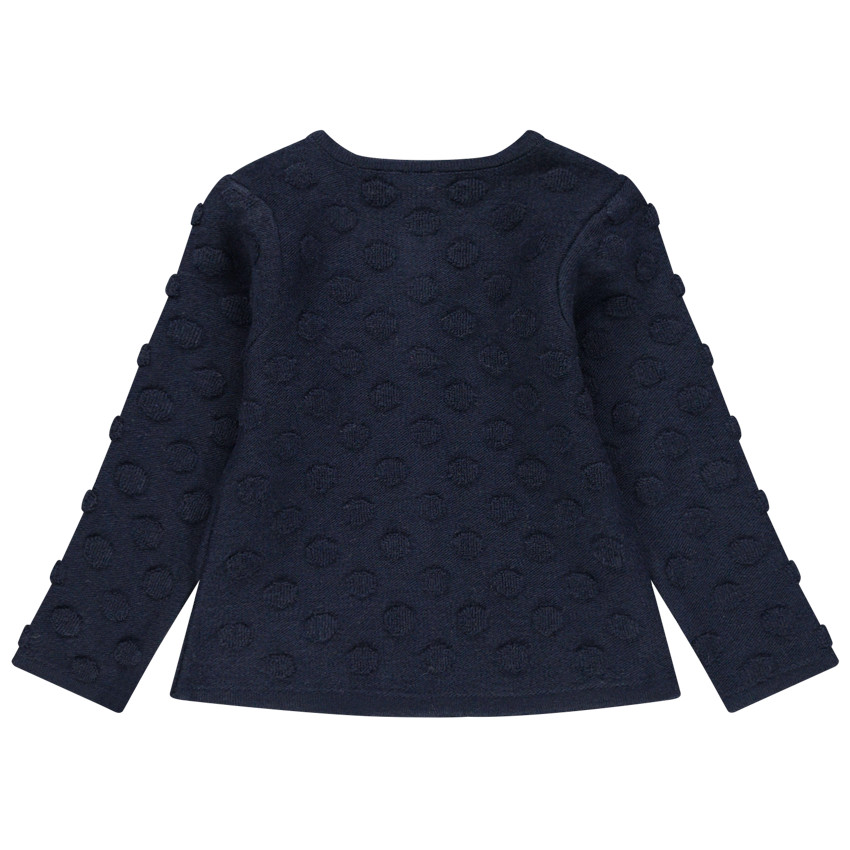 Ζακέτα πλεκτή με πουά ύφανση  