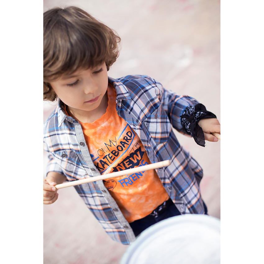 Μακρυμάνικο καρό πουκάμισο με τσέπες 